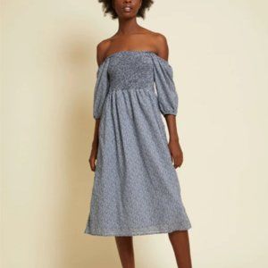 NWT Nation LTD Pasha Off Shoulder Puff Sleeve Dress